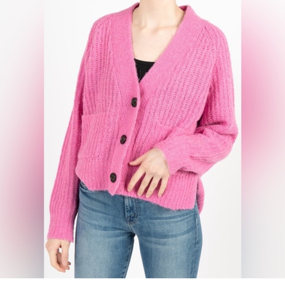 A.L.C. Cleveland Bubblegum Knit Cardigan, Sz Small - Picture 10 of 13